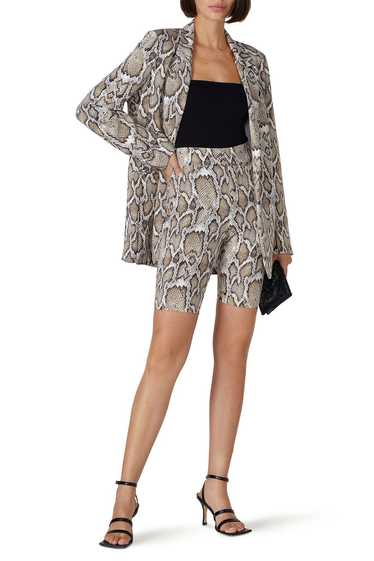 AFRM Callon Snake Print Biker Shorts