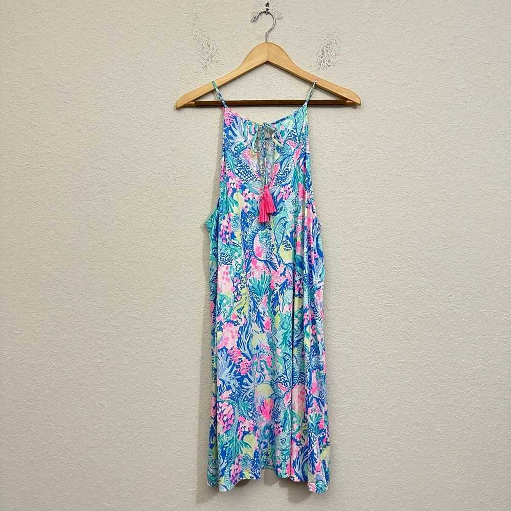 LILLY PULITZER Margot Dress Mermaid Cove Halter S… - image 2