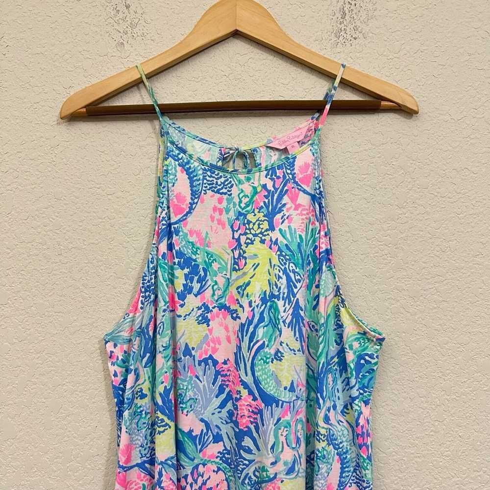 LILLY PULITZER Margot Dress Mermaid Cove Halter S… - image 4