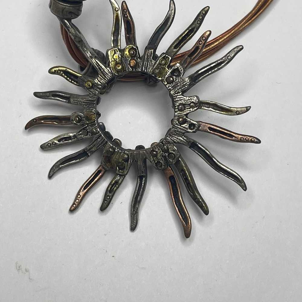 Chico's pendant necklace mixed metals sun look br… - image 2