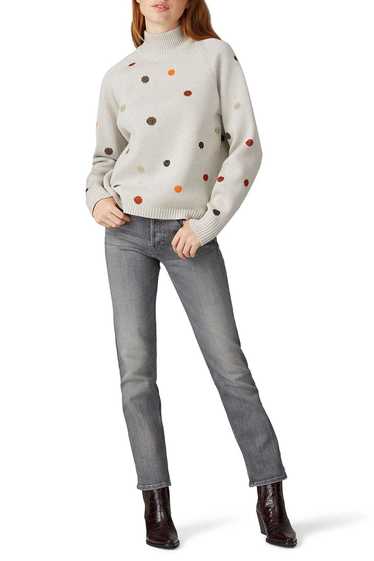 Tory Burch Buddy Polka Dot Turtleneck