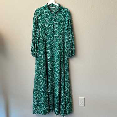 ZARA Like New Size XXL Floral Viscose Shirt Dress… - image 1