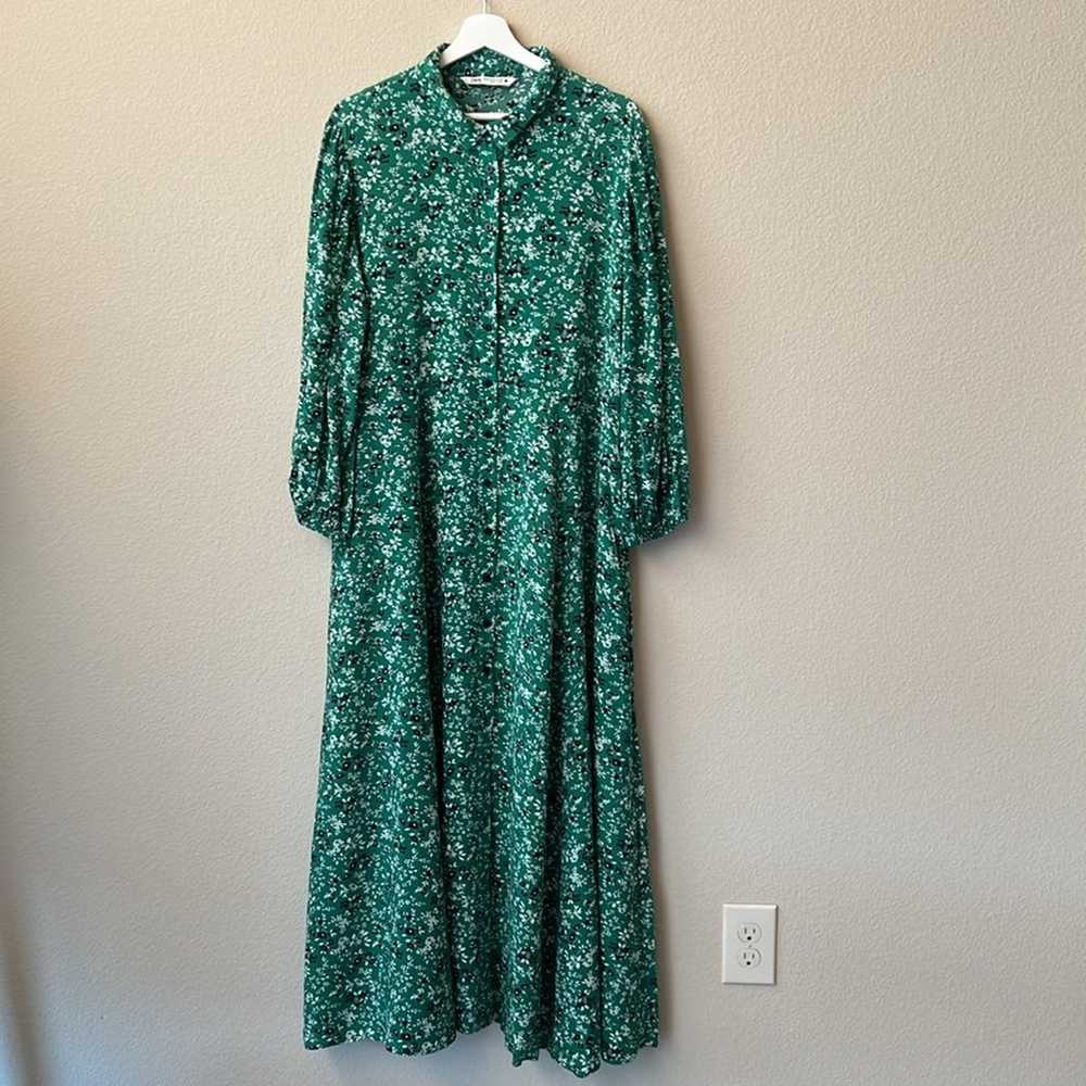 ZARA Like New Size XXL Floral Viscose Shirt Dress… - image 2