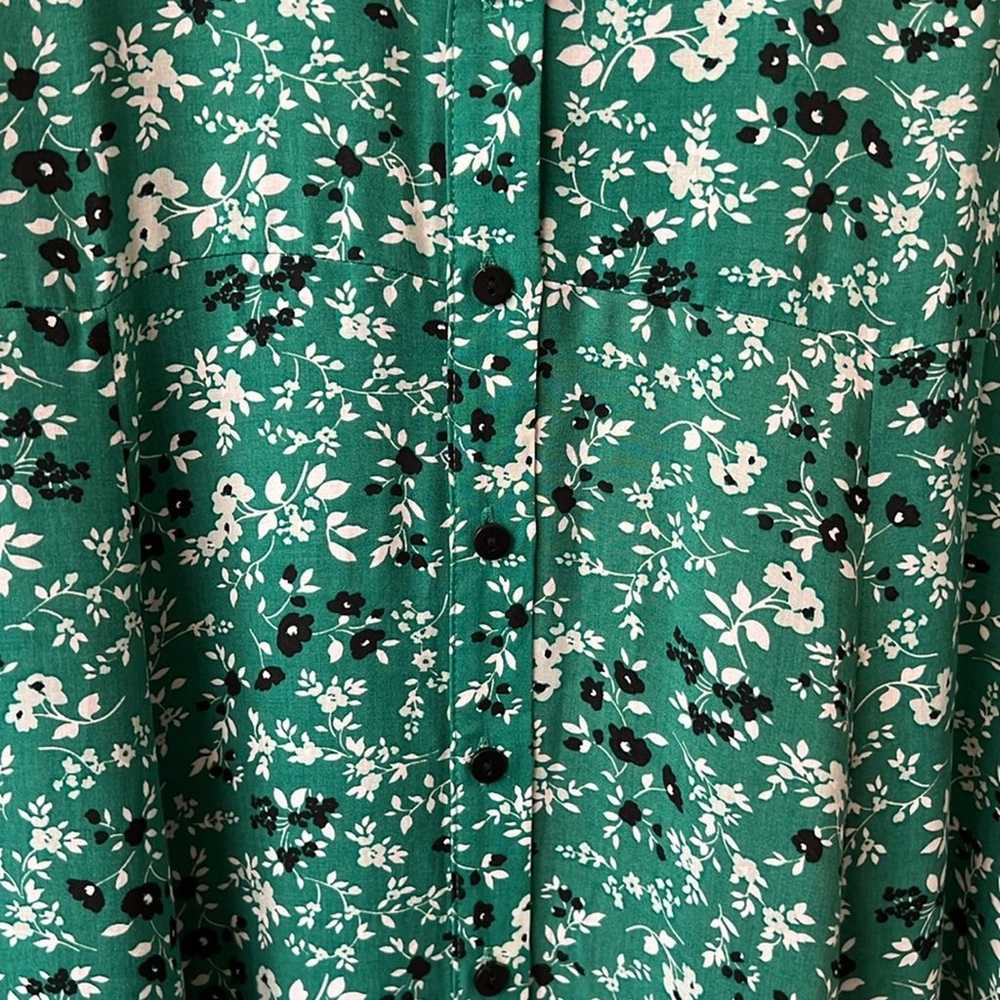 ZARA Like New Size XXL Floral Viscose Shirt Dress… - image 7