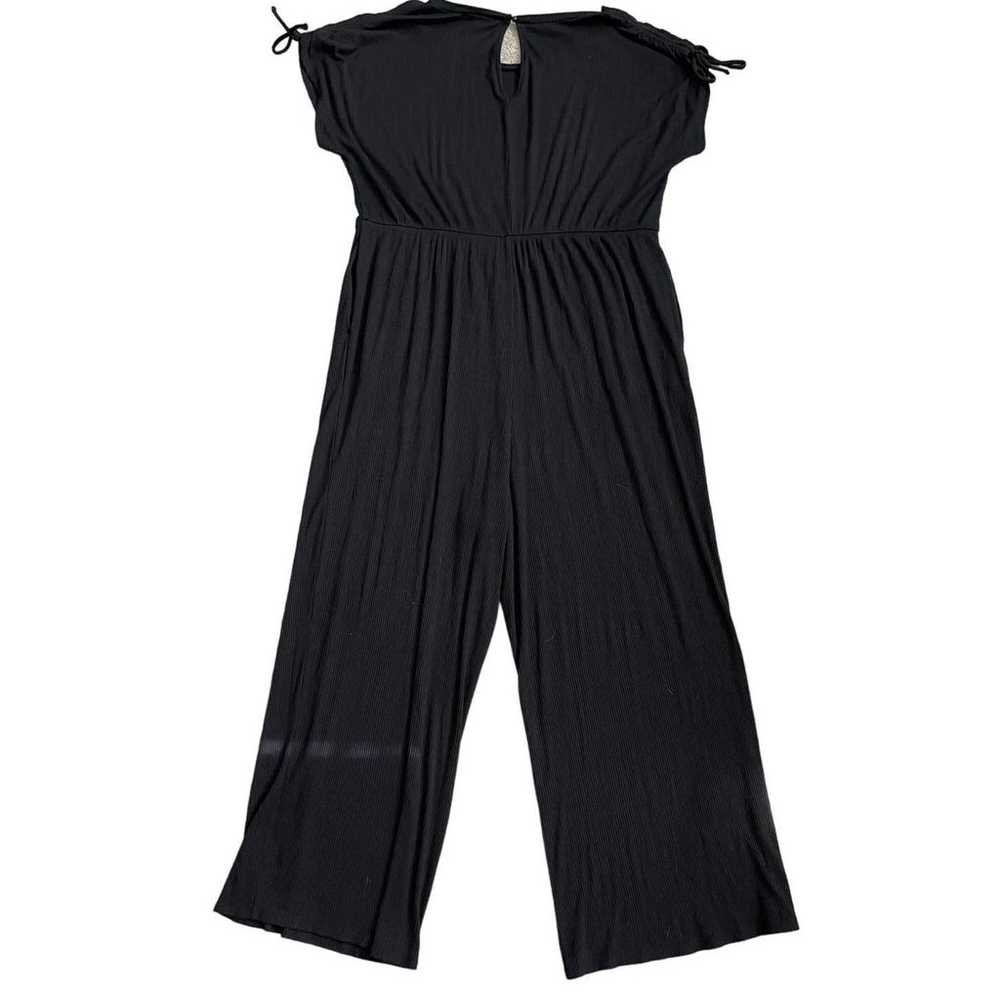 Lane Bryant Black Ribbed Stretchy Soft Wide Leg w… - image 7