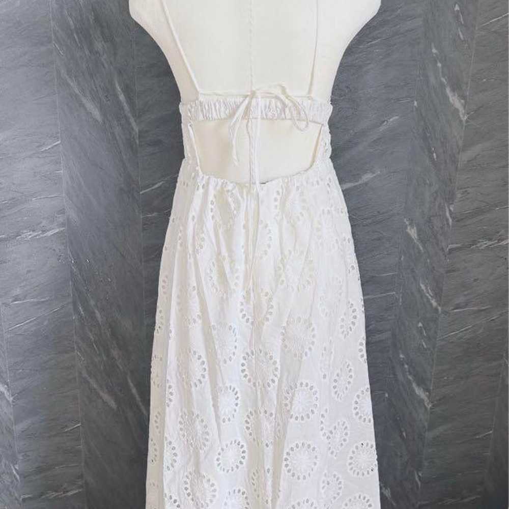 ZARA Embroidered Lace Dress Cotton Lace Long Dres… - image 7