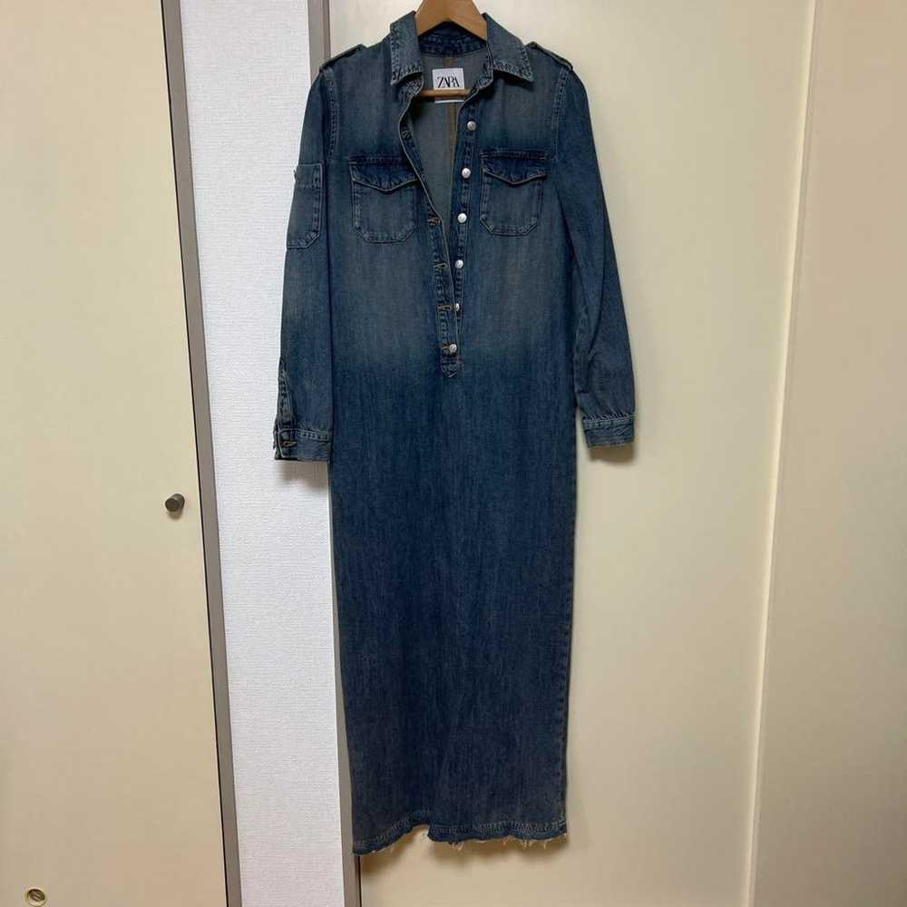 ZARA Denim Shirt Dress Long Sleeve - image 1