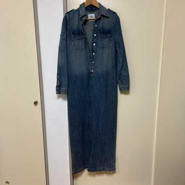 ZARA Denim Shirt Dress Long Sleeve - image 1