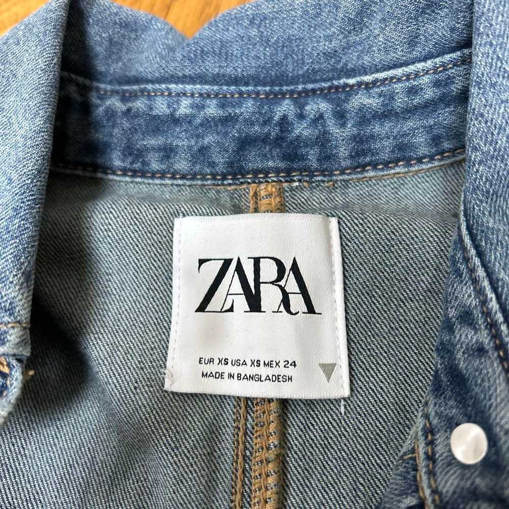 ZARA Denim Shirt Dress Long Sleeve - image 9