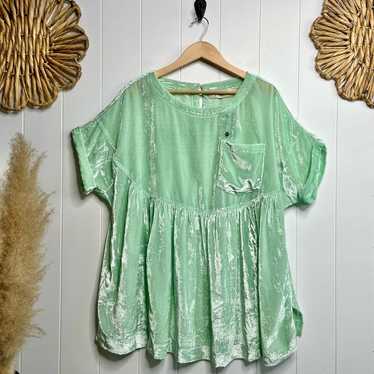 Free People tunic velvet top or mini dress babydol