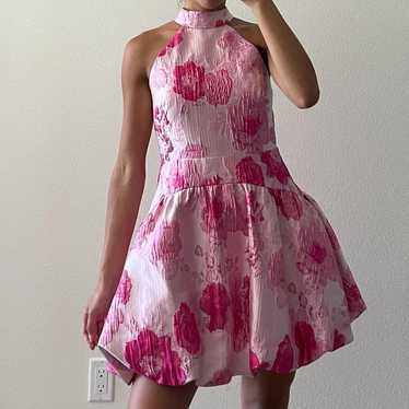 Pink Floral Bubble Dress - image 1