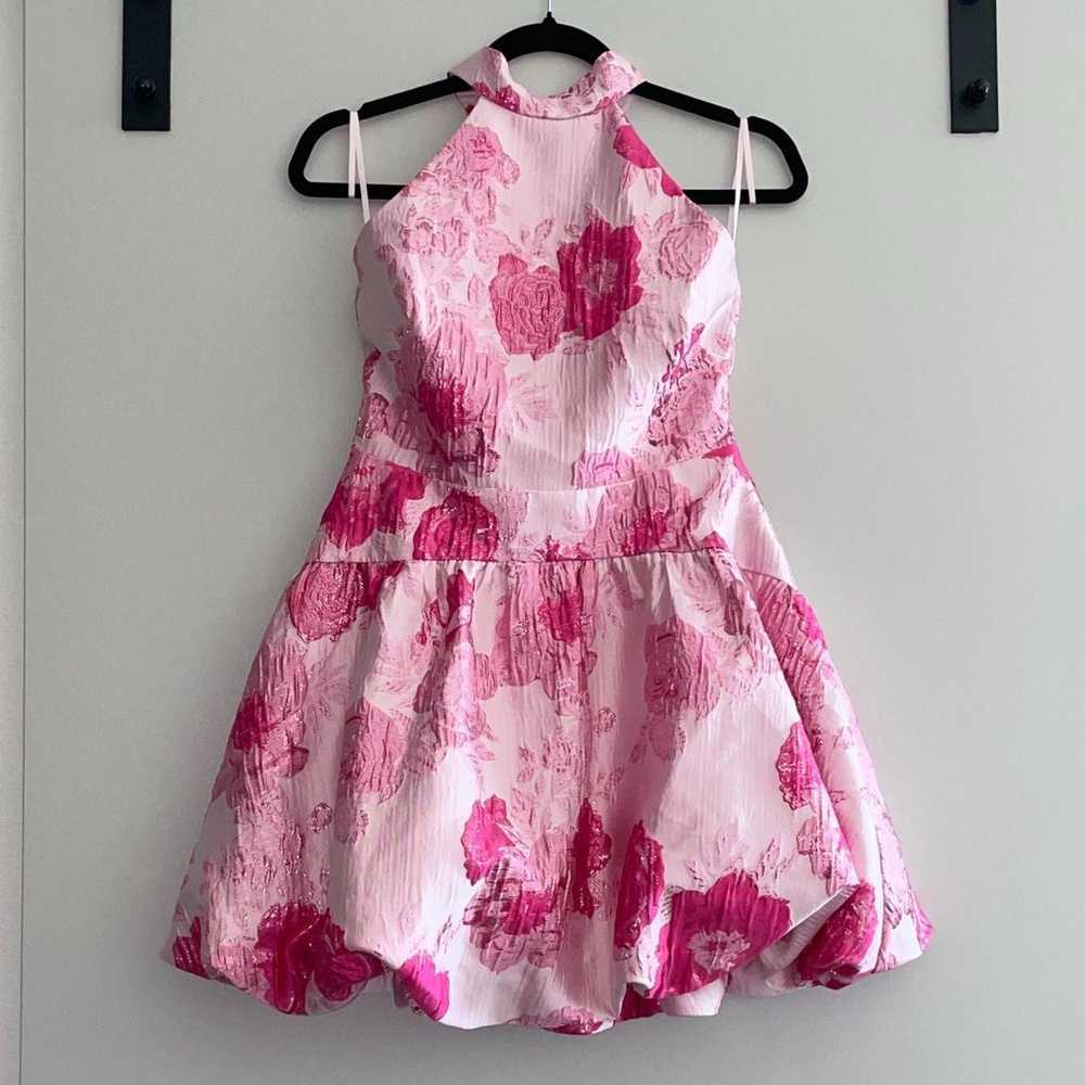 Pink Floral Bubble Dress - image 2