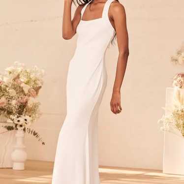 New Lulus Pure Romance White Mermaid Maxi Dress Si