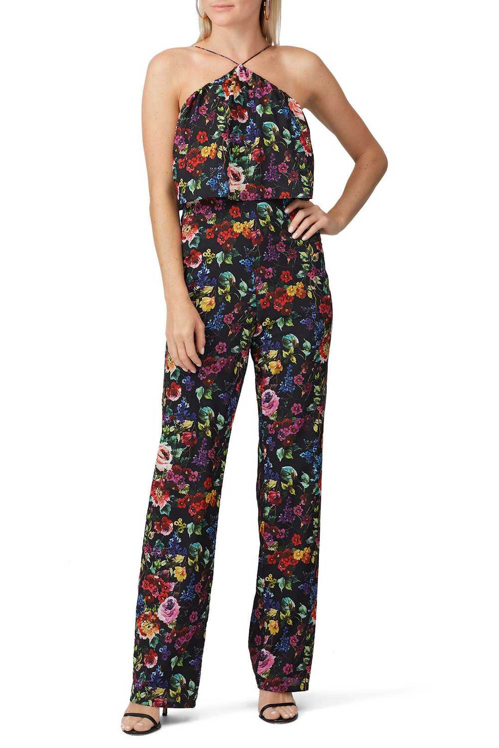 Aidan AIDAN MATTOX Halter Printed Jumpsuit - image 1