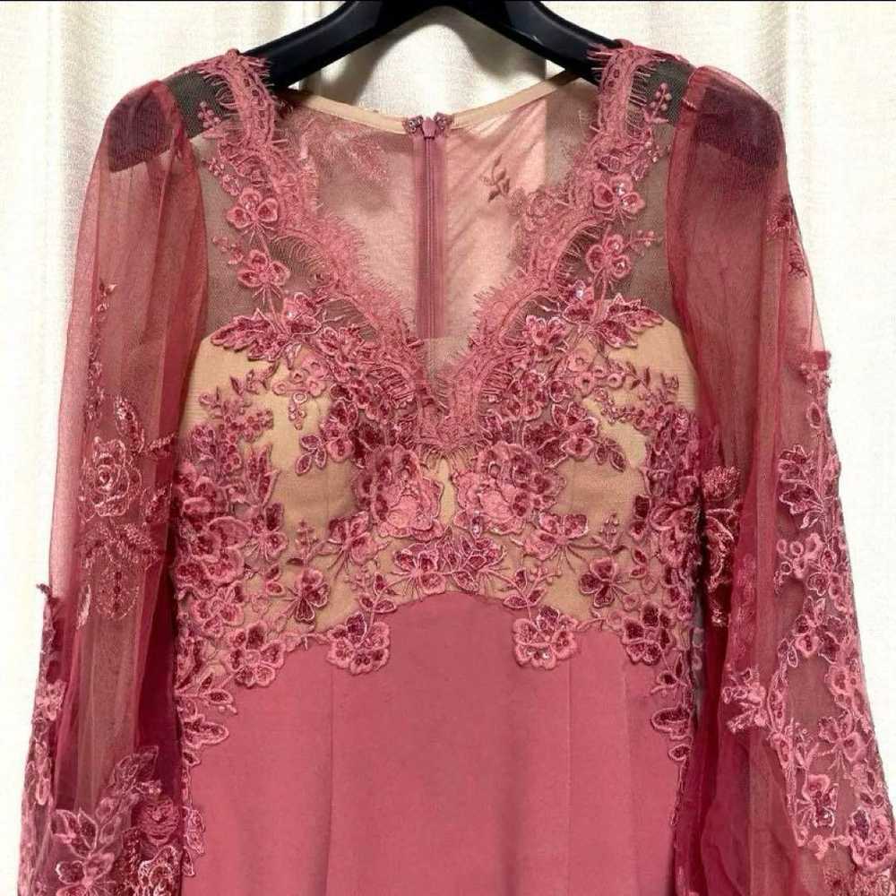 Robe de Fleur Glossy Sheer Pink Long Sleeve Dress… - image 9