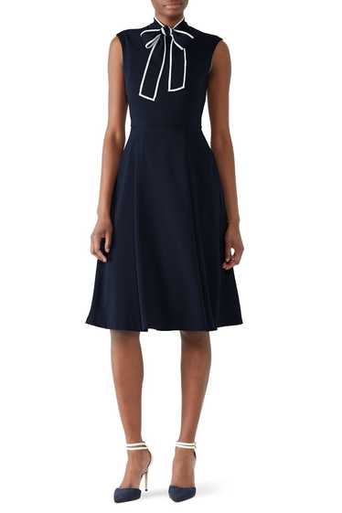 Alexia Admor Navy Tie Neck Dress