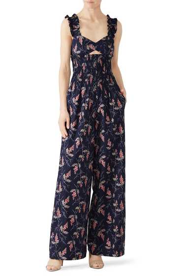 Rebecca Taylor Sleeveless Ivie Floral Jumpsuit