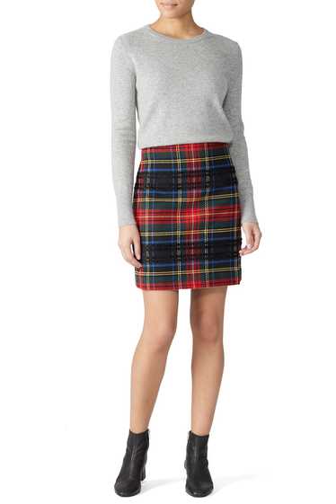 J.Crew Lurex Stewart Tartan Mini Skirt