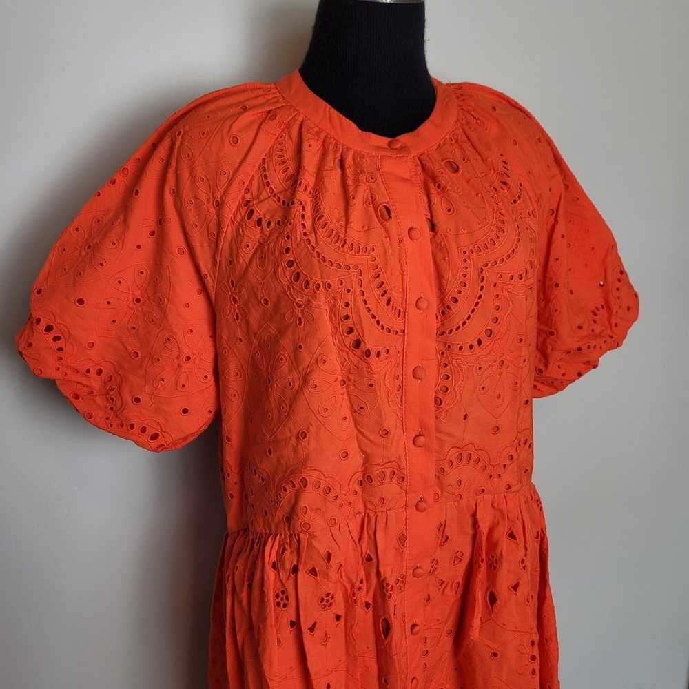 Antonio Melani Orange Flamenco Dress Embroidered … - image 11