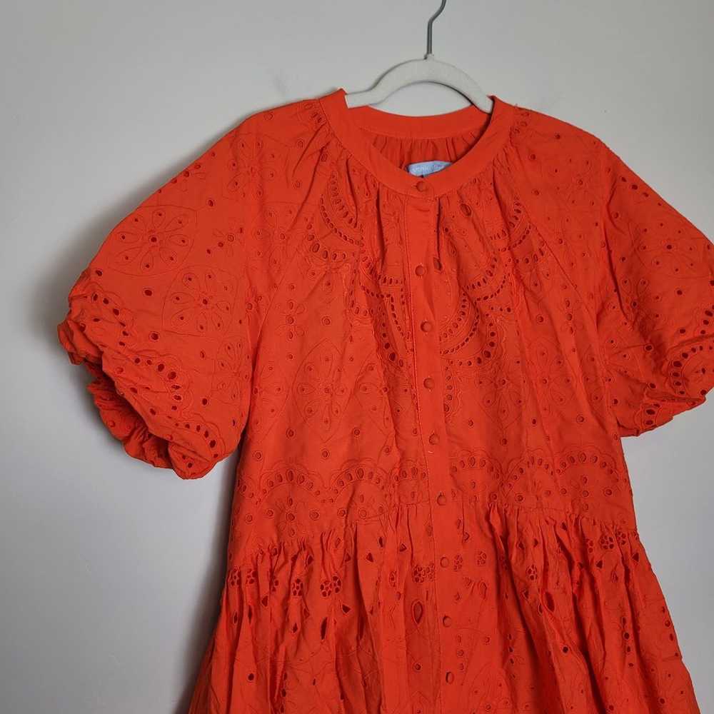 Antonio Melani Orange Flamenco Dress Embroidered … - image 2