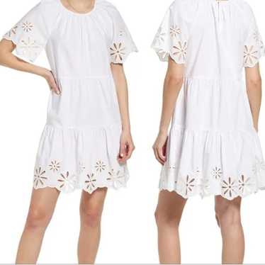 Rails Arielle White Eyelet Dress Women's Size Medi