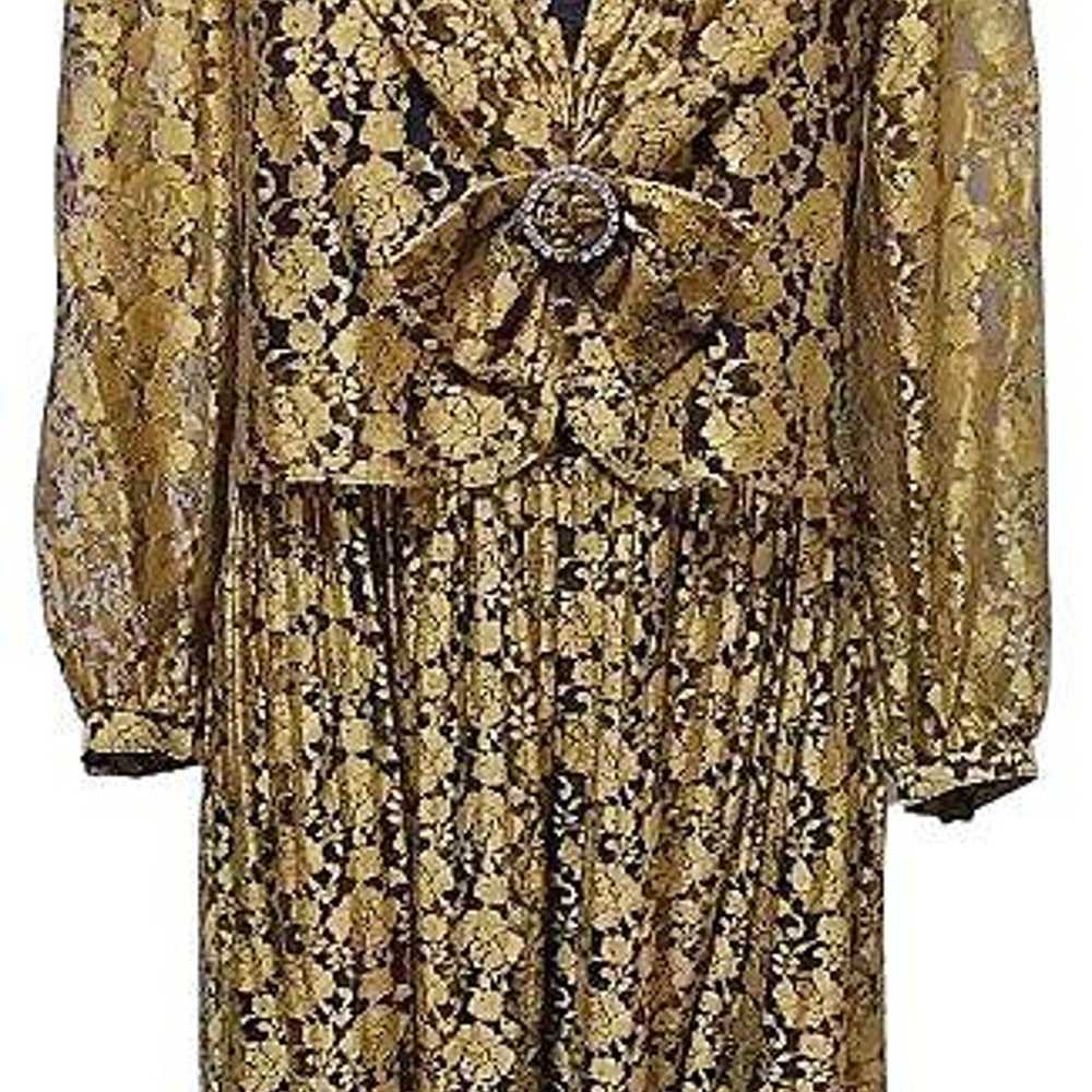 Full Lace One-Piece Dress - Black, Yellow, Gold -… - image 2