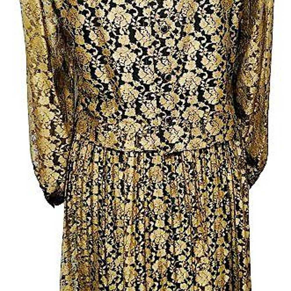 Full Lace One-Piece Dress - Black, Yellow, Gold -… - image 3