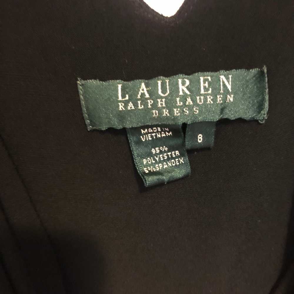 Ralph Lauren authentic v neck a line black dress … - image 2