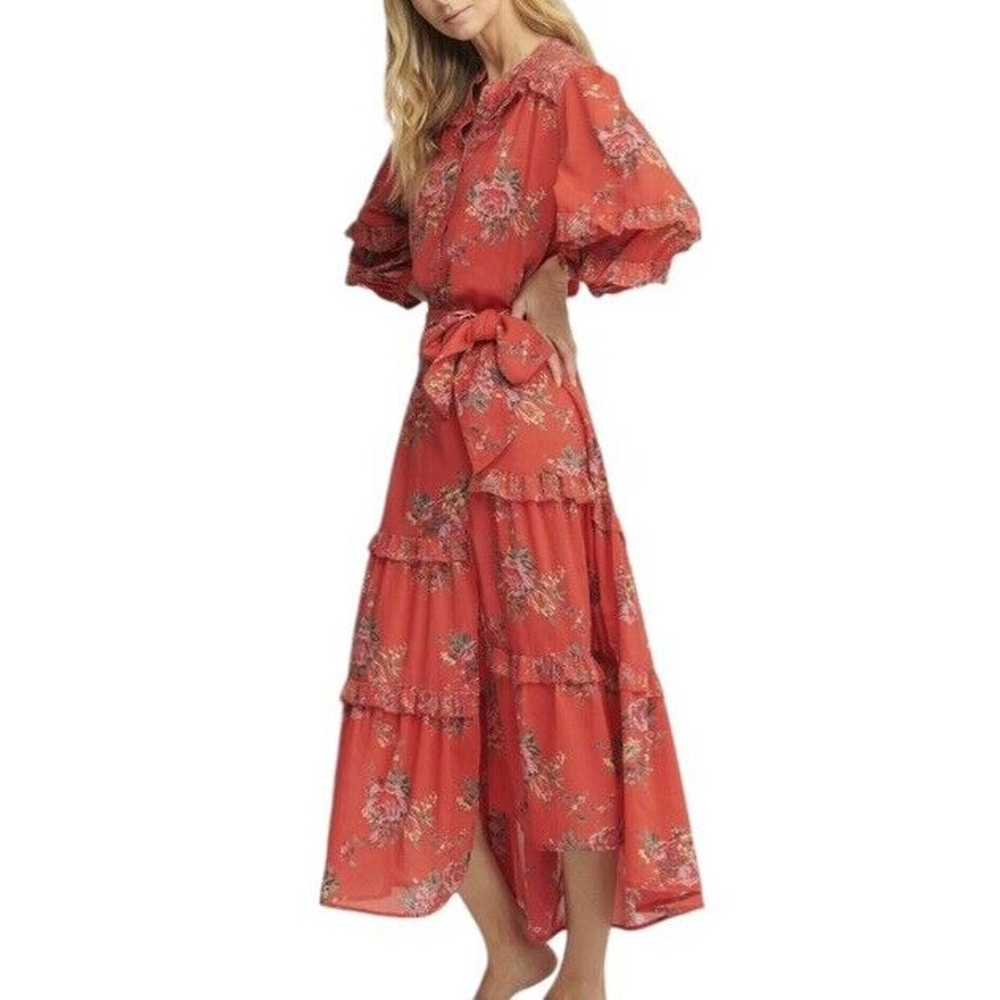 sundays Size Medium Mya Rose Print Floral Maxi Ti… - image 2