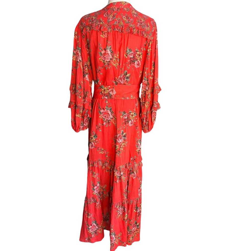 sundays Size Medium Mya Rose Print Floral Maxi Ti… - image 8