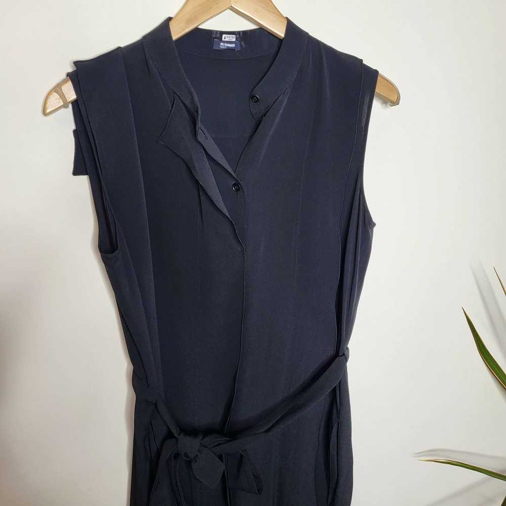 Jil Sander Jil Sander Silk Black Sleeveless Butto… - image 2