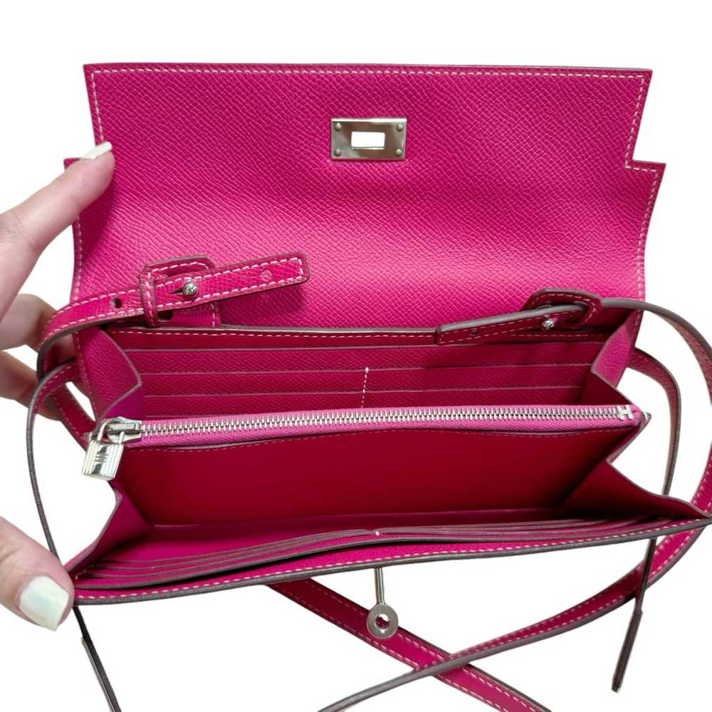 Hermès Kelly leather clutch - image 4