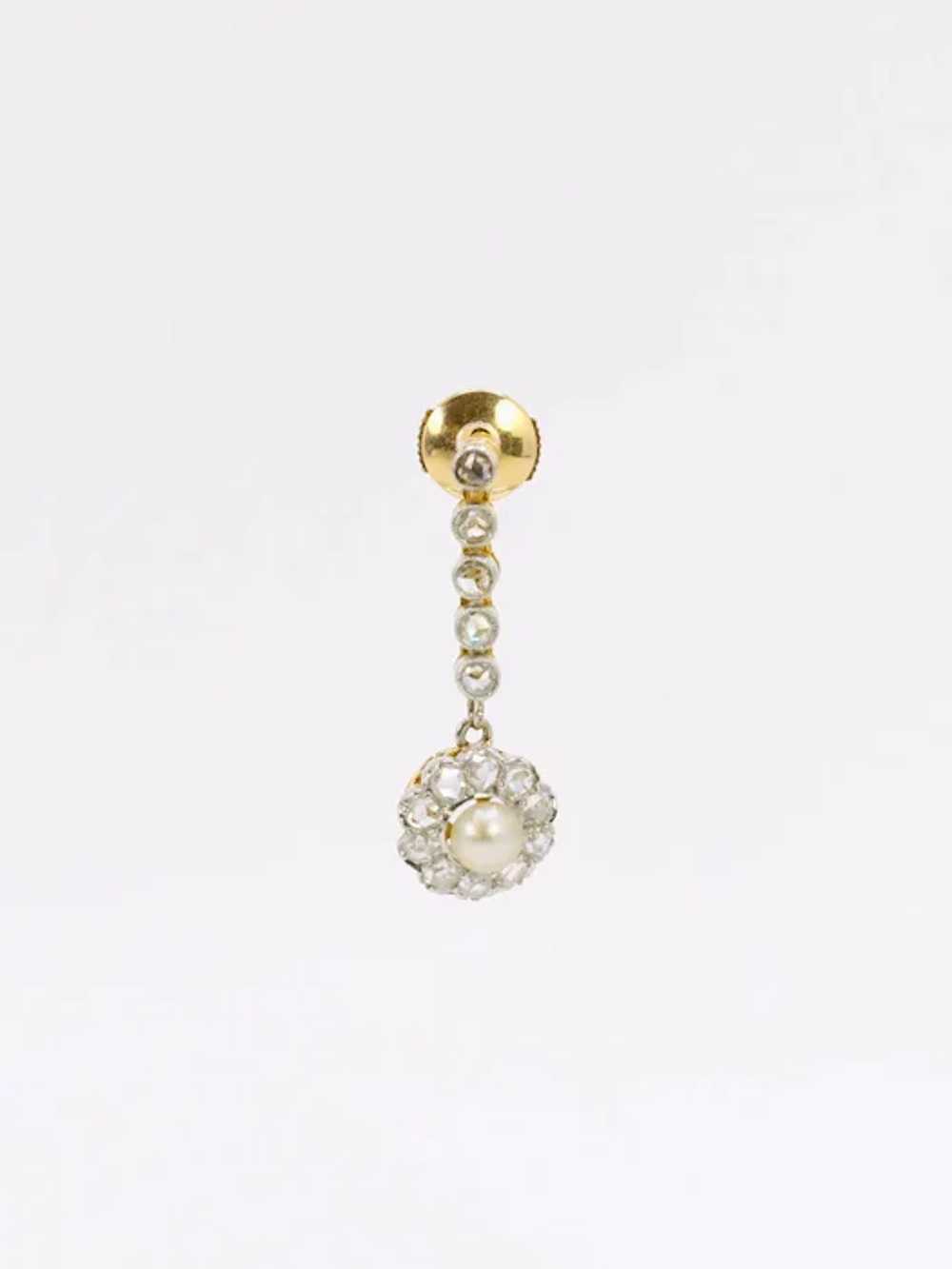 Belle Epoque diamond and pearl dangle earrings - image 5