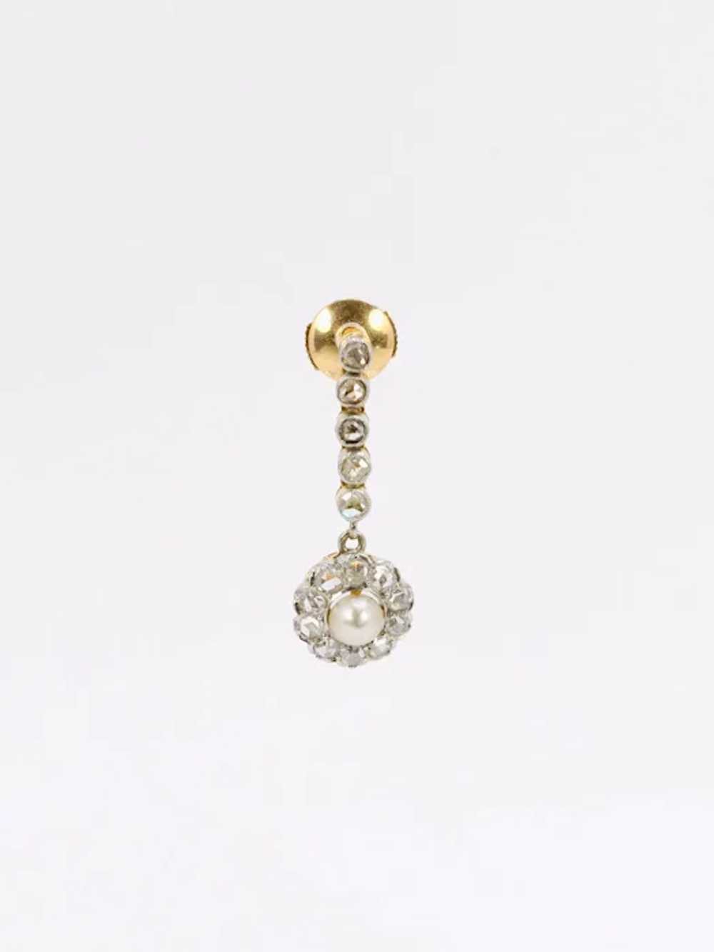 Belle Epoque diamond and pearl dangle earrings - image 8