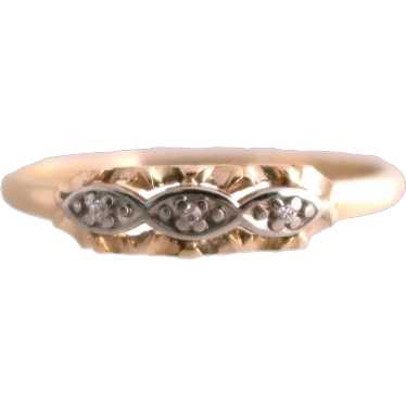 Two Tone Diamond Ring - image 1