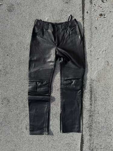 Helmut Lang 1999 Black Leather Astro Biker Pants