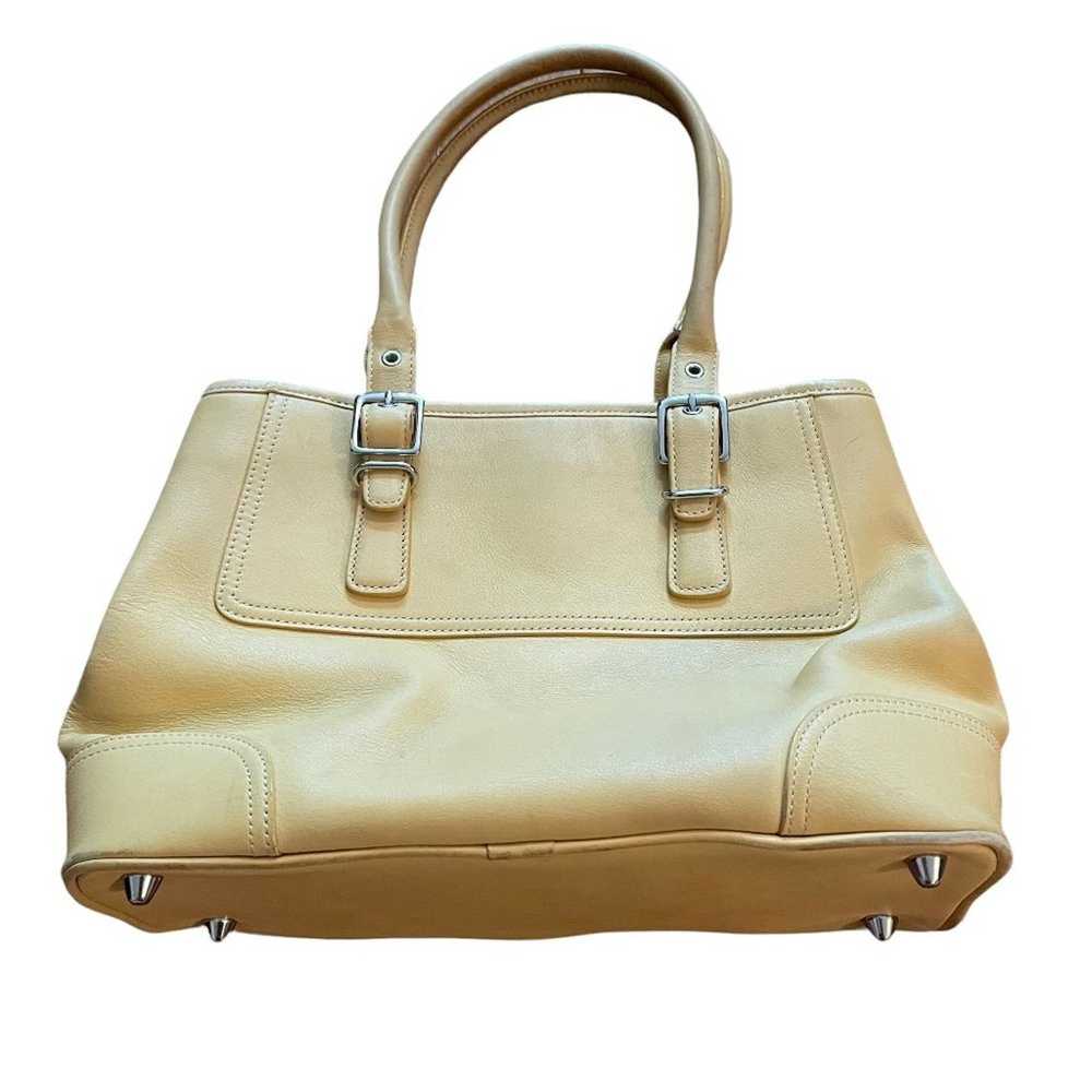 Coach Coach Butter Yellow Leather Handbag - image 1