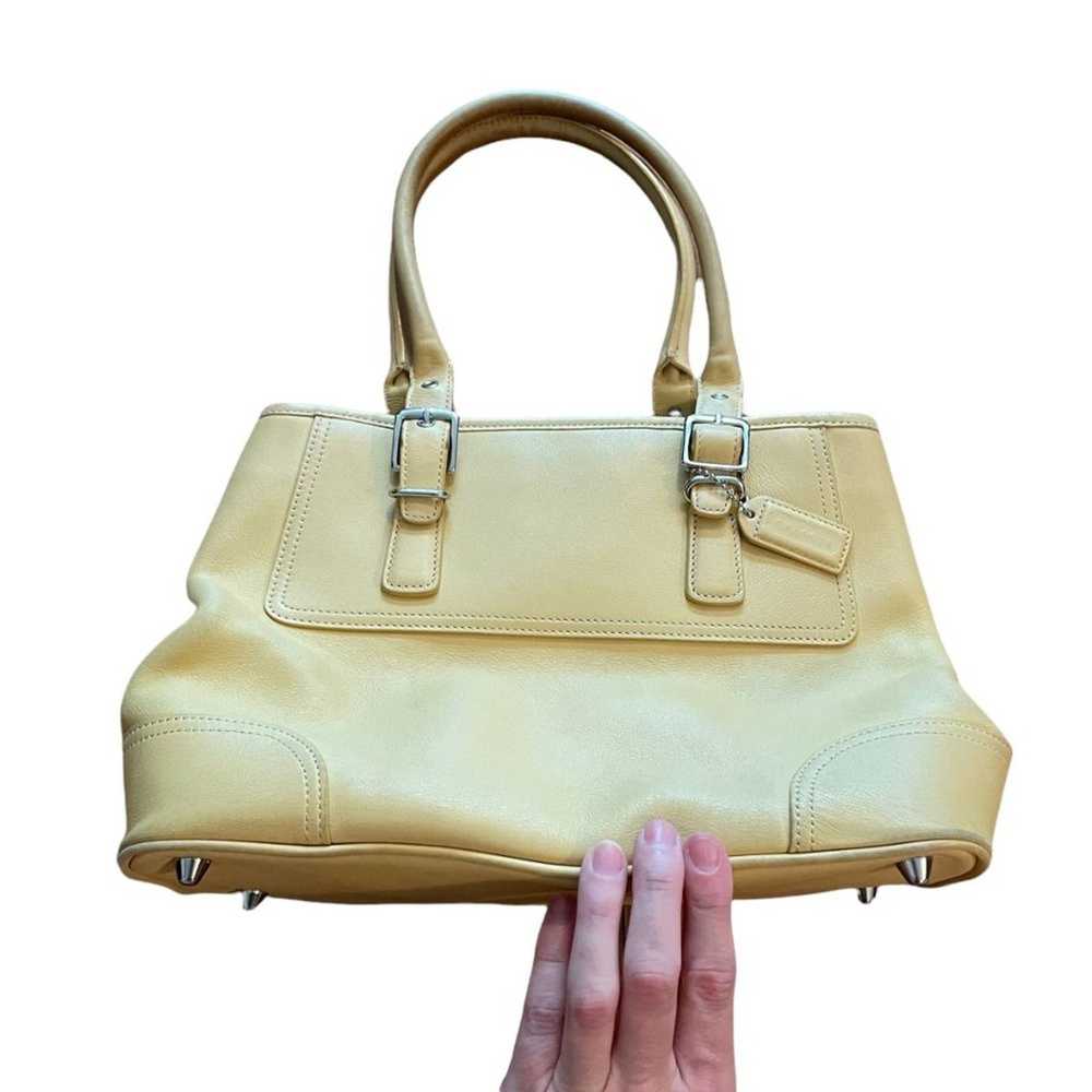 Coach Coach Butter Yellow Leather Handbag - image 2