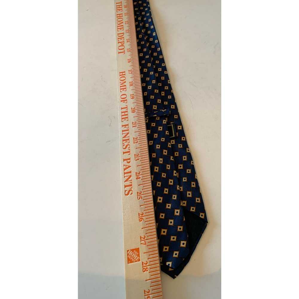 Fendi Fendi 100% silk tie blue, gold, tan. preown… - image 6