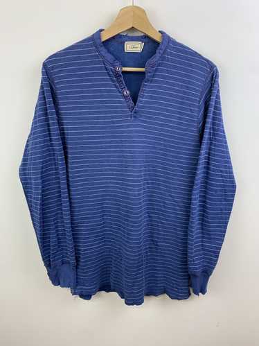 Tee × Tee Shirt Vintage LL Bean Blue Striped Henle