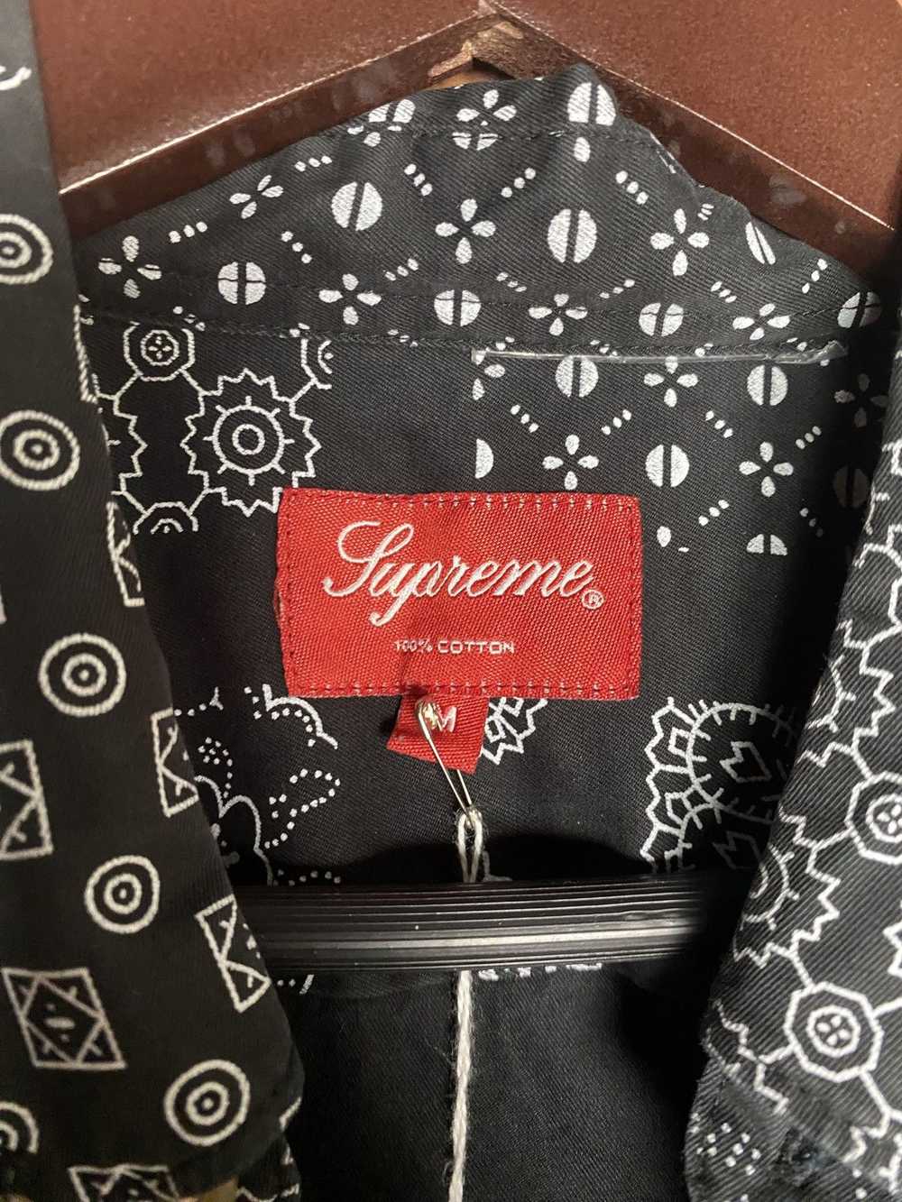 Supreme Supreme Black Checkered Bandana Button Up - image 3