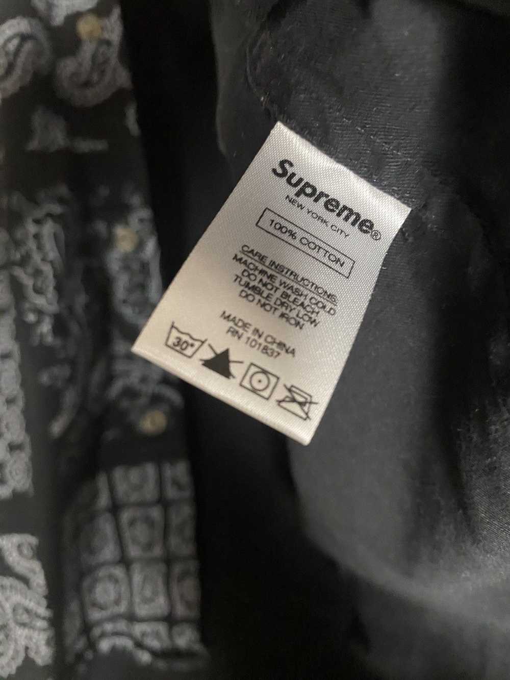 Supreme Supreme Black Checkered Bandana Button Up - image 4