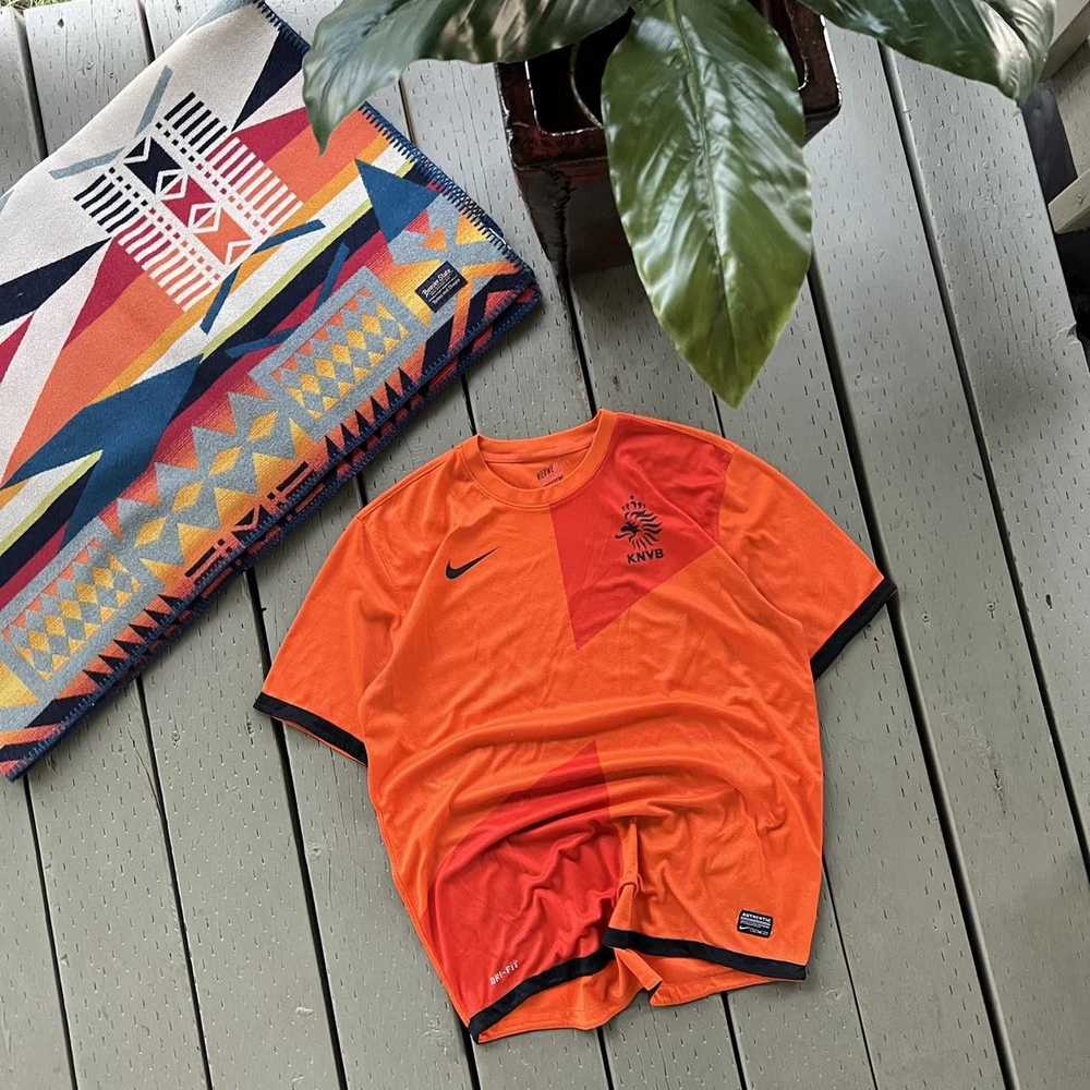 Nike × Soccer Jersey Vintage Nike Netherlands Soc… - image 1