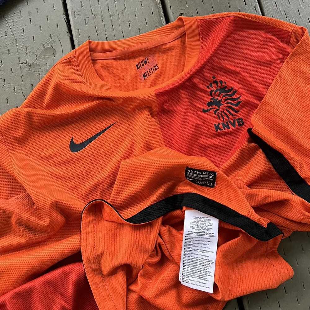 Nike × Soccer Jersey Vintage Nike Netherlands Soc… - image 5