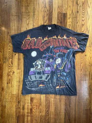 Vintage BAD TO THE BONE ALL OVER PRINT