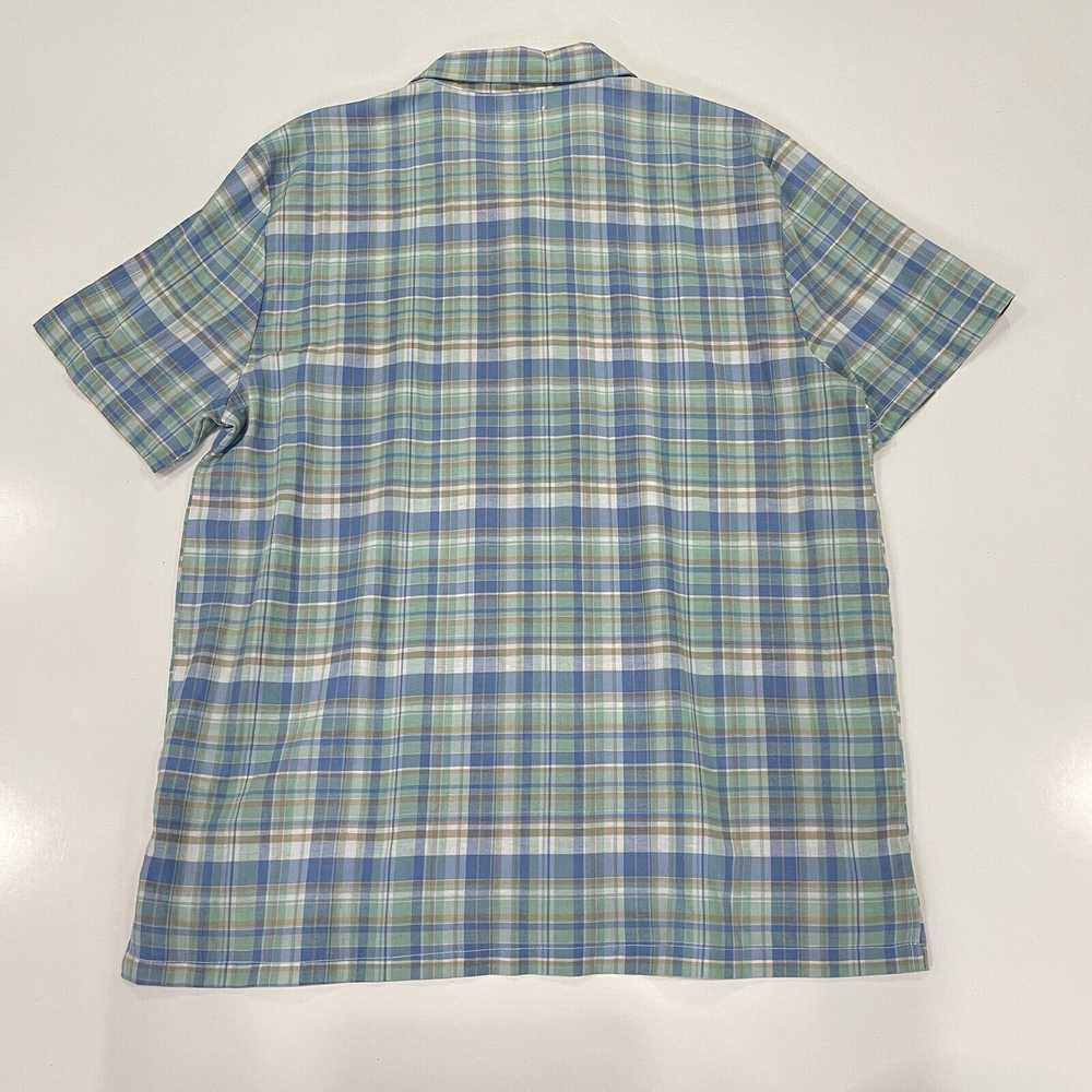 Onia Onia Men’s Spring Shirt Green Blue Plaid Che… - image 6