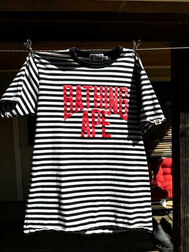 Bape NYC Logo Striped Tee