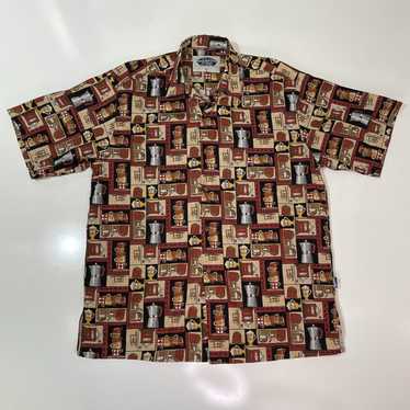 Maui And Sons VTG Maui & Sons Men’s Shirt Coffee … - image 1