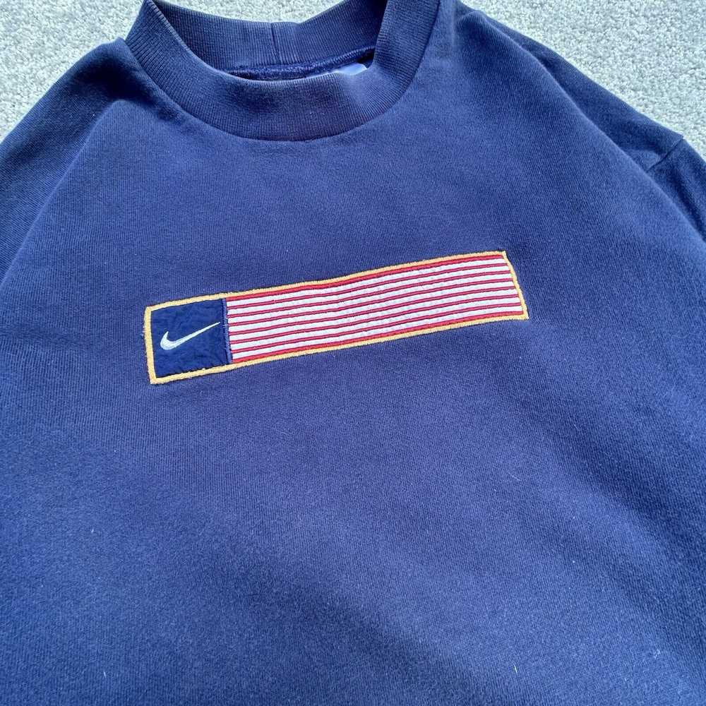 Nike Vintage Nike USA Flag Sweatshirt White Tag O… - image 3