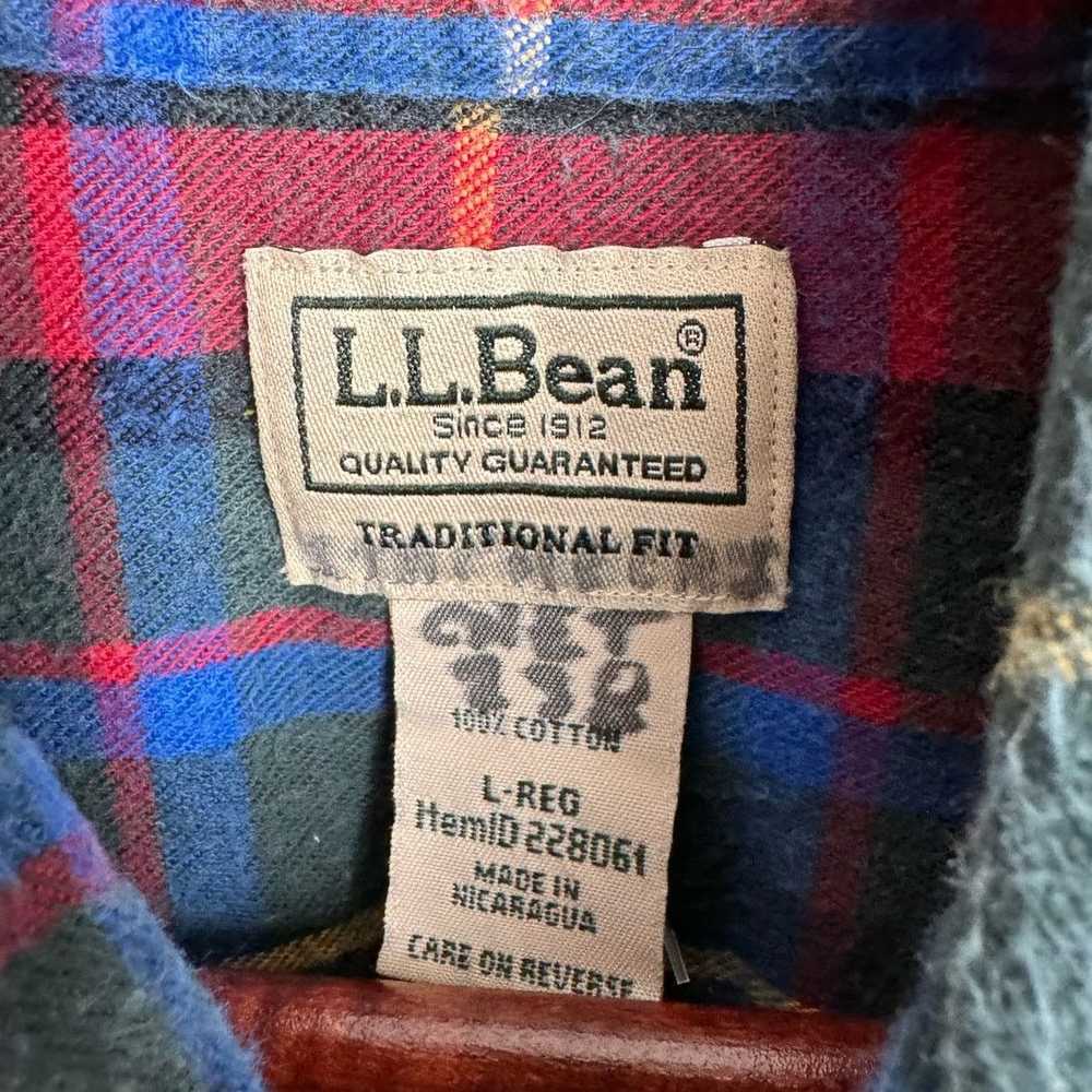 L.L. Bean × Vintage VTG 90s LL Bean Plaid Flannel… - image 4